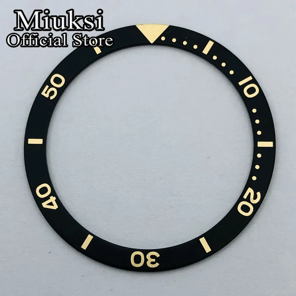 Miuksi 38mm flat aluminum bezel fit 007 009 Japan Turtle watch replace accessories watch parts