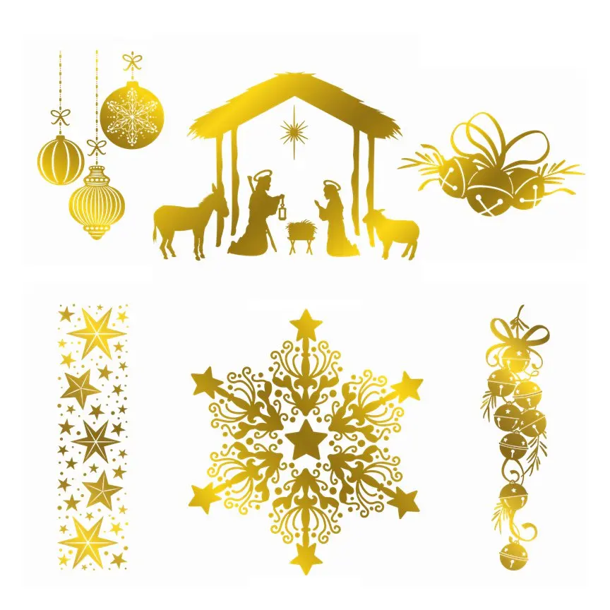 Hot Foil Plates Bell Start Lace Snowflake Prayer For Scrapbooking Photo Album DIY Cards Decorate Crafts Template New 2019