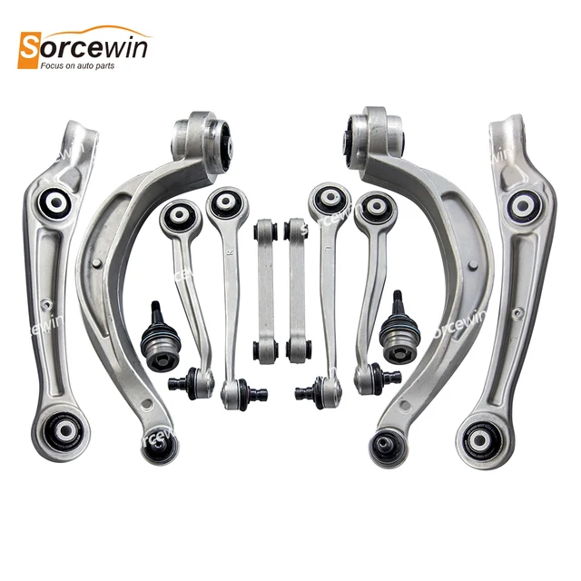 12 sztuk dla AUDI A4 A5 A6 A7 Sportback Avant Q5 części zawieszenia przedniego wahacz lewy górny przegub kulowy 8K 0407509 A 8K 0407510 A