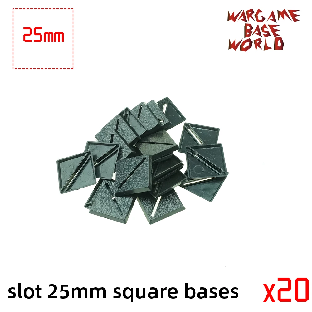 Wargame base wereld-slot 25mm vierkante bases