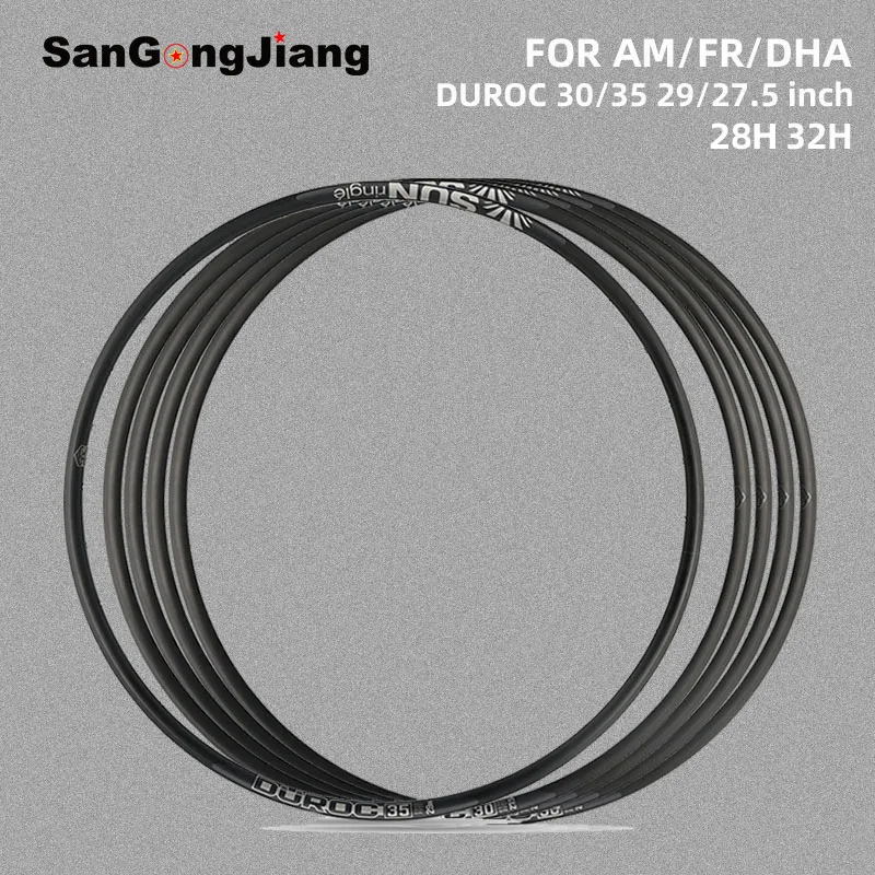 SUNRingle DUROC 30 35 40 Bicycle rim Aluminum alloy Mountain bike 29 27.5 inch 28H 32H AM/FR/DH Heavy off-road vacuum wheel rim