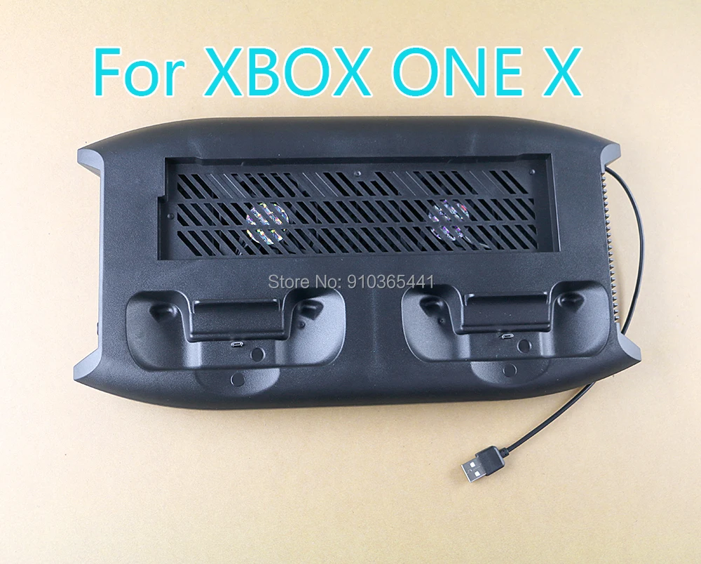 

3pcs For Xbox One X Stand Cooling Fan with Dual Charging Station For Microsoft Xbox One X Controller charger slot