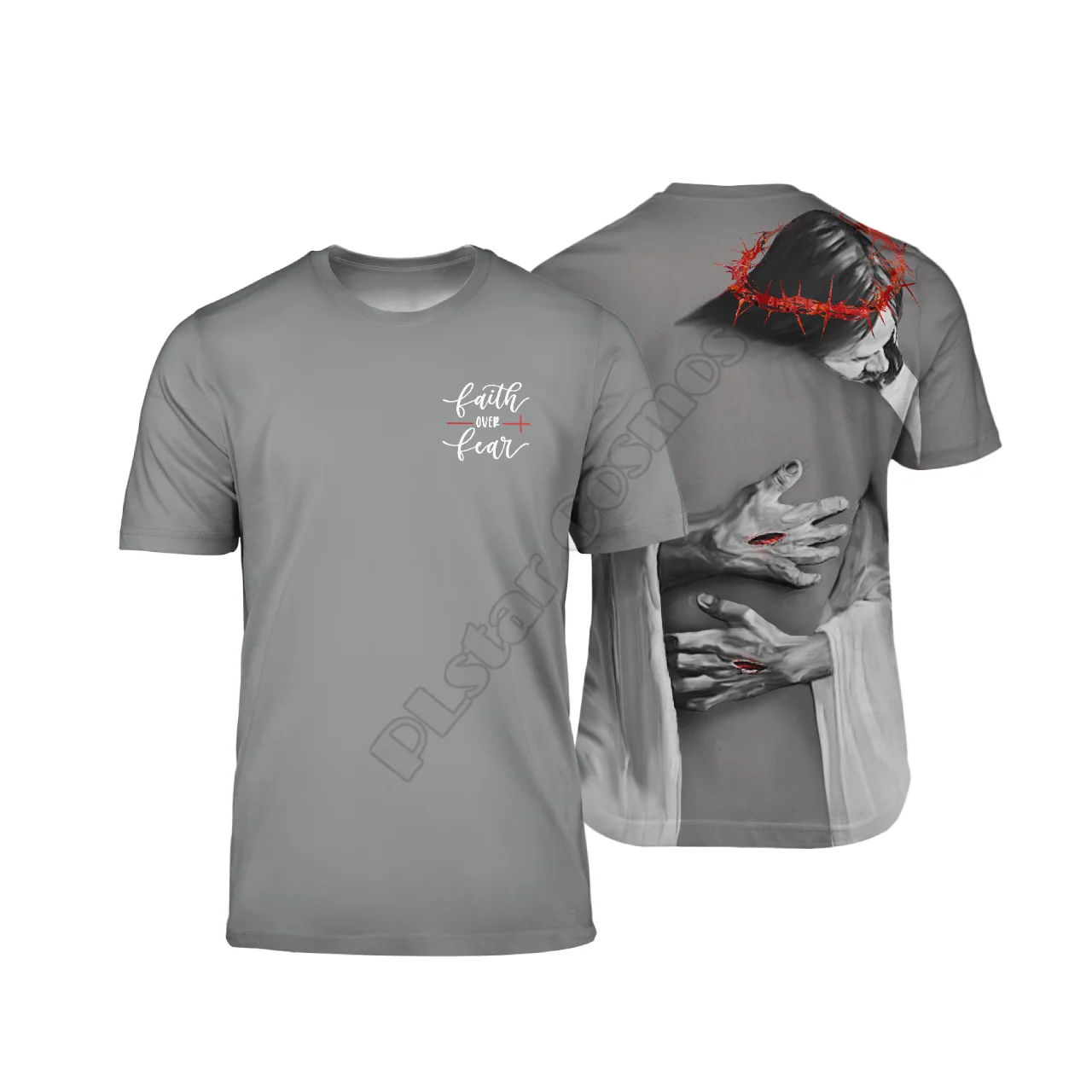 

PLstar Cosmos Jesus 3D Printed t-shirt Harajuku Streetwear Gray T shirts Funny Men For Women Short Sleeve 04