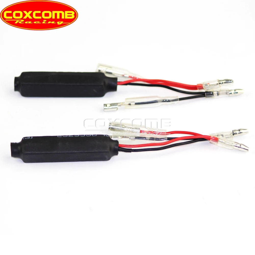 2X Black Universal Motorcycle 12V 10w 10Ω Turn Signal Indicator LED Load Resistor Flash Blinker Fix Error Flash Rate Controllers