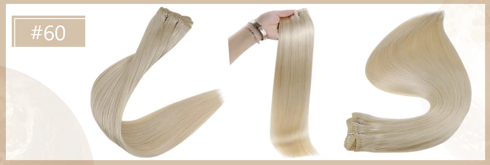Full Shine Human Hair Weft Extensions Hair Bundles 100g Sew In Silky Straight Remy Skin Double Weft For Salon