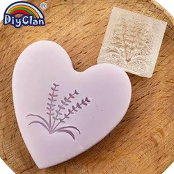 Lavender Handmade Clear Soap Stamp Grass Plant Seal Soap Making Botany Natural Crafts Chapter Custom Stationery Household Supply