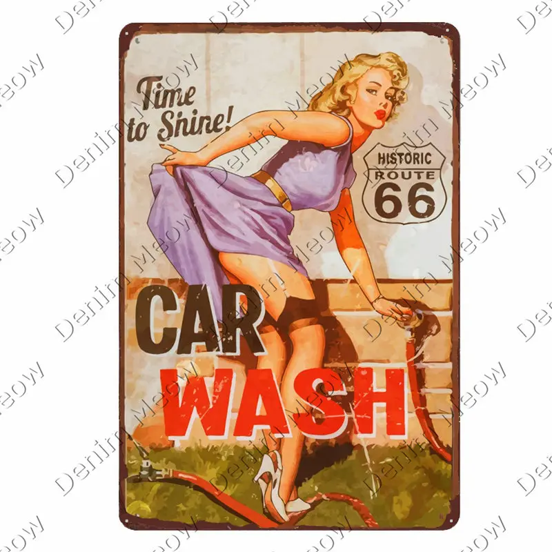 Vintage Metal Tin Signs, Hot Rod Plaque, Motorcycle Club Decorative Plates, Dad\'s Garage Wall Stickers Poster, N198