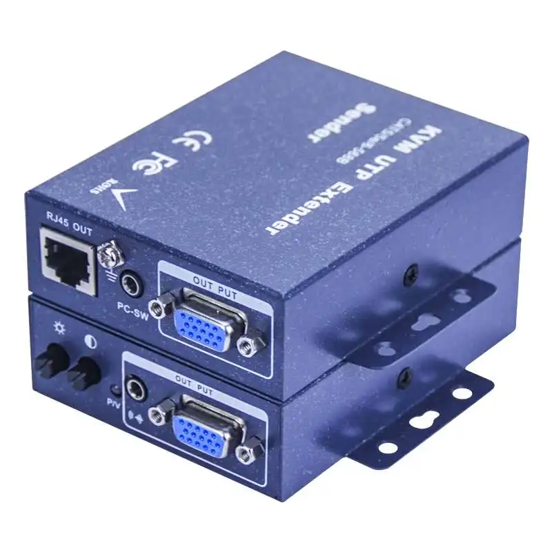 VGA-KVM 네트워크 케이블 익스텐더 vga 네트워크 rj45 변환기 usb 키보드 및 마우스 확장 송신기 100m/200m/300m