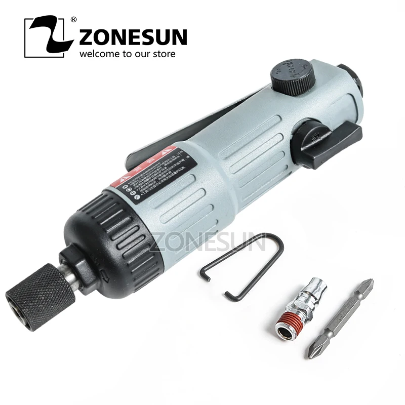 

ZONESUN 5mm Bolt Pneumatic Tools Air Tools Air Screwdriver Strong Powerful Tools Double Hammer Air Impact Wrench Gun Style