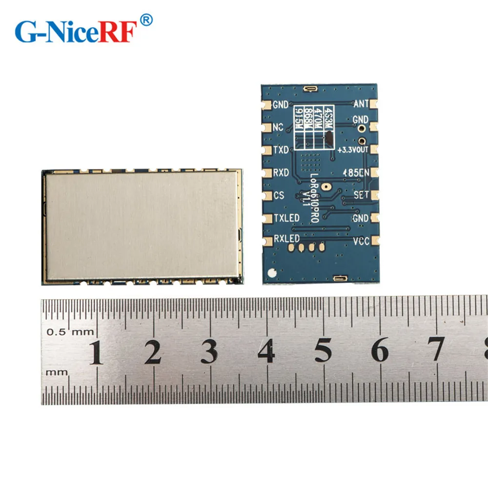 

2pcs Lora610 100mW 433MHz TTL Interface 5km long range embedded wireless module +2pcs helical antennas