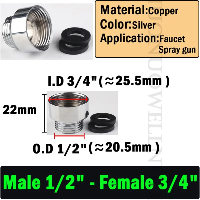 2PCS Kitchen Water Purifier Faucet Aerator Adapter Water Purifier Accessories 1/2\