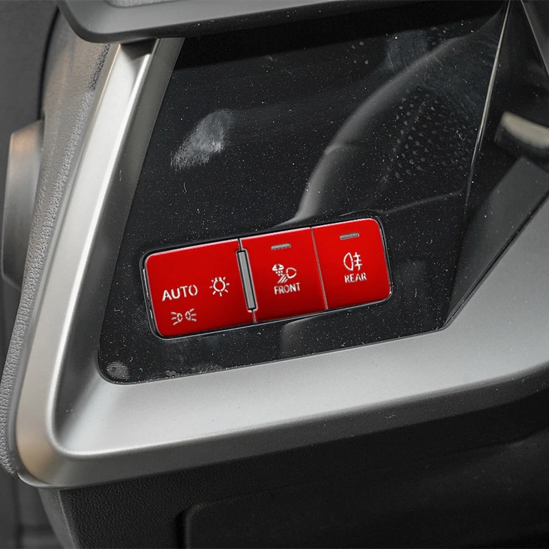 

Автомобильные аксессуары, консольные кнопки переключателя фар, декоративная крышка с блестками для Audi A3 8Y 2021, внутренние наклейки из алюминиевого сплава