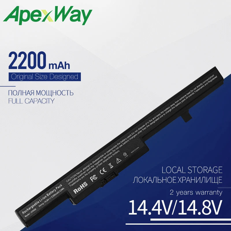 Apexway Laptop Battery For Lenovo M4400 M4450 G550S B40 B50 N40 N50 V4400 L12S4E55 L12M4E55 45N1183 45N1182 45N1186 45N1187