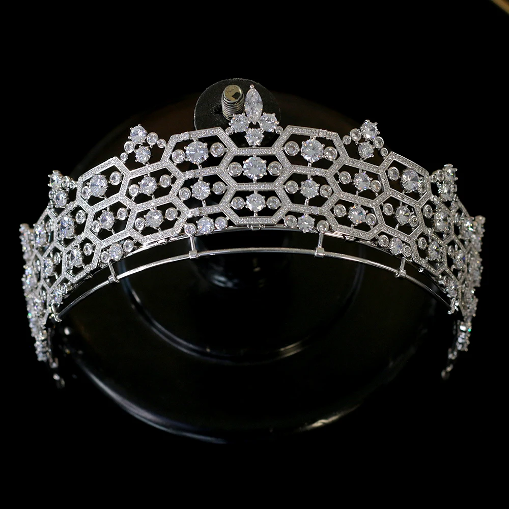 

Свадебная тиара с фианитом, 3 А, A00712