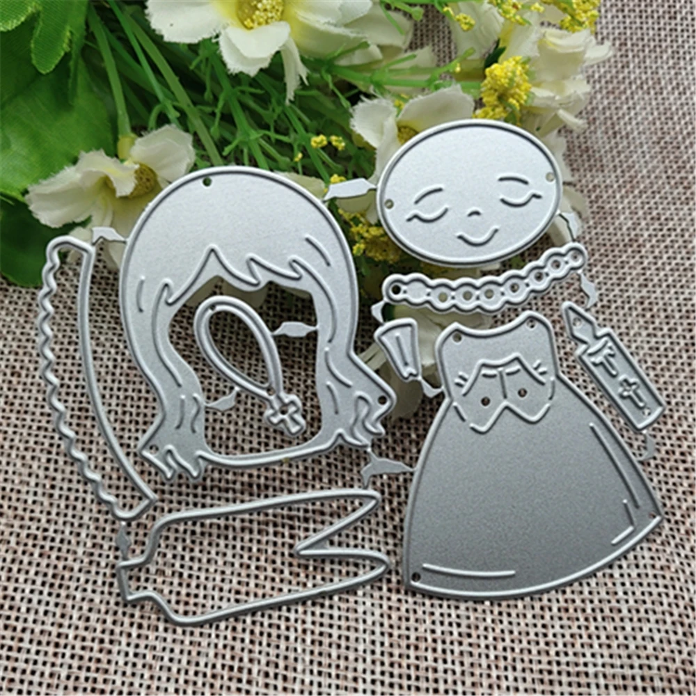 Boy&Girl Pure Angel Metal Cutting Dies Stencils For DIY Scrapbooking Decorative Embossing Handcraft Die Cutting Template