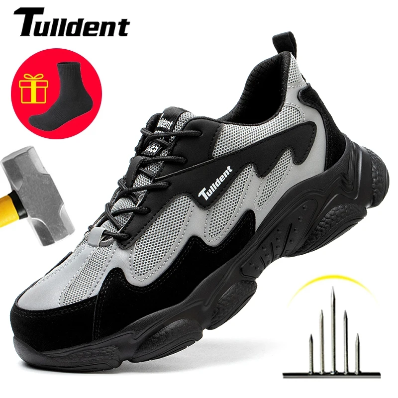 Safety Work Shoes Men Anti-Smashing Indestructible Steel Toe Cap Puncture-Proof shoes Lightweight Male Sofe Women Cosy Sneakers