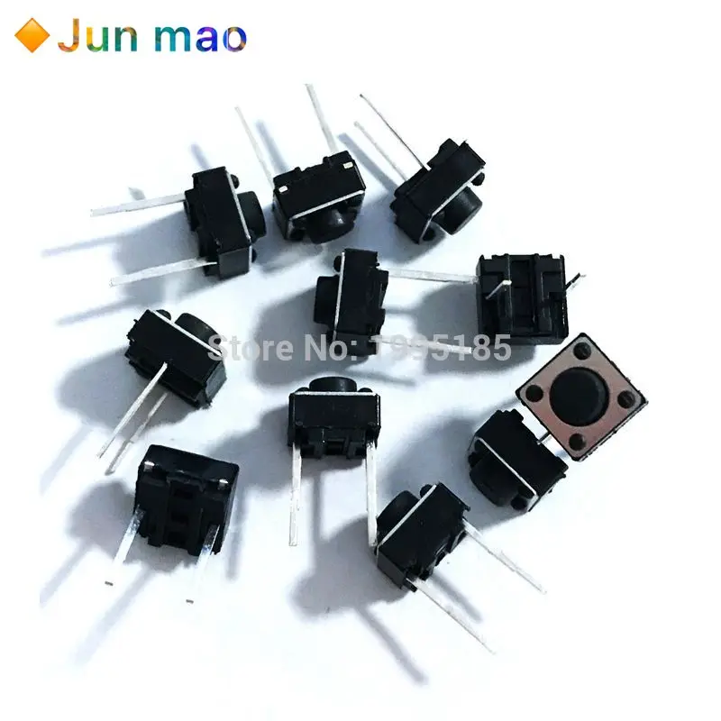 

100 шт. тактильные кнопочные переключатели 6x6x5 мм 6*6*5 мм 2p микро-переключатели, тактильные кнопочные переключатели 6x6x5 мм