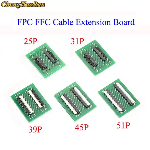 ChengHaoRan FPC FFC 유연한 플랫 케이블 연장 보드, 0.3mm 피치 25 31 39 45 51 핀 커넥터, 0.3mm, 1 개