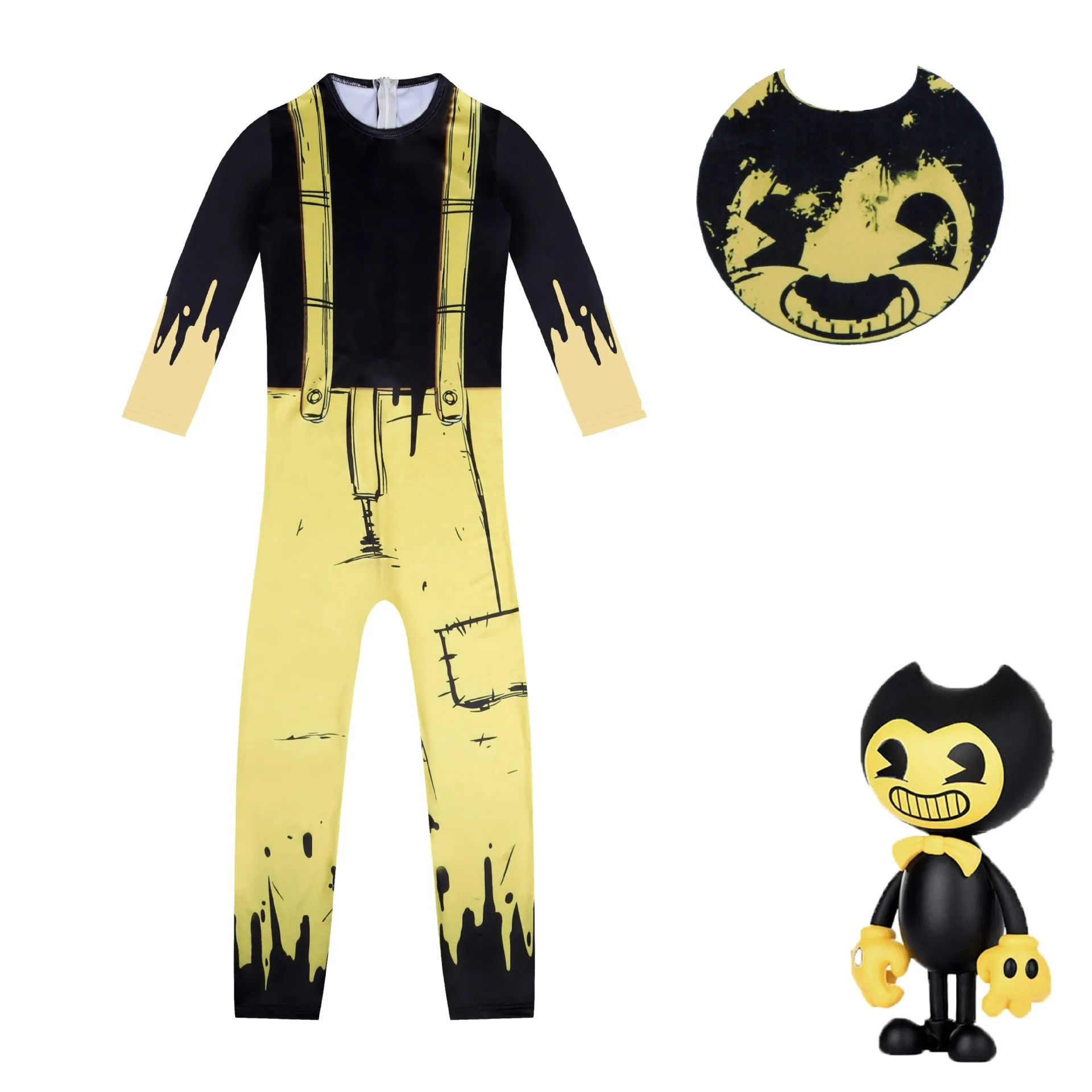 Anime Game Disfraces Jumpsuit for Kids, Mask Outfit, Halloween Cosplay Costumes, Pretend Play, fur s Up, Imbibé, Party