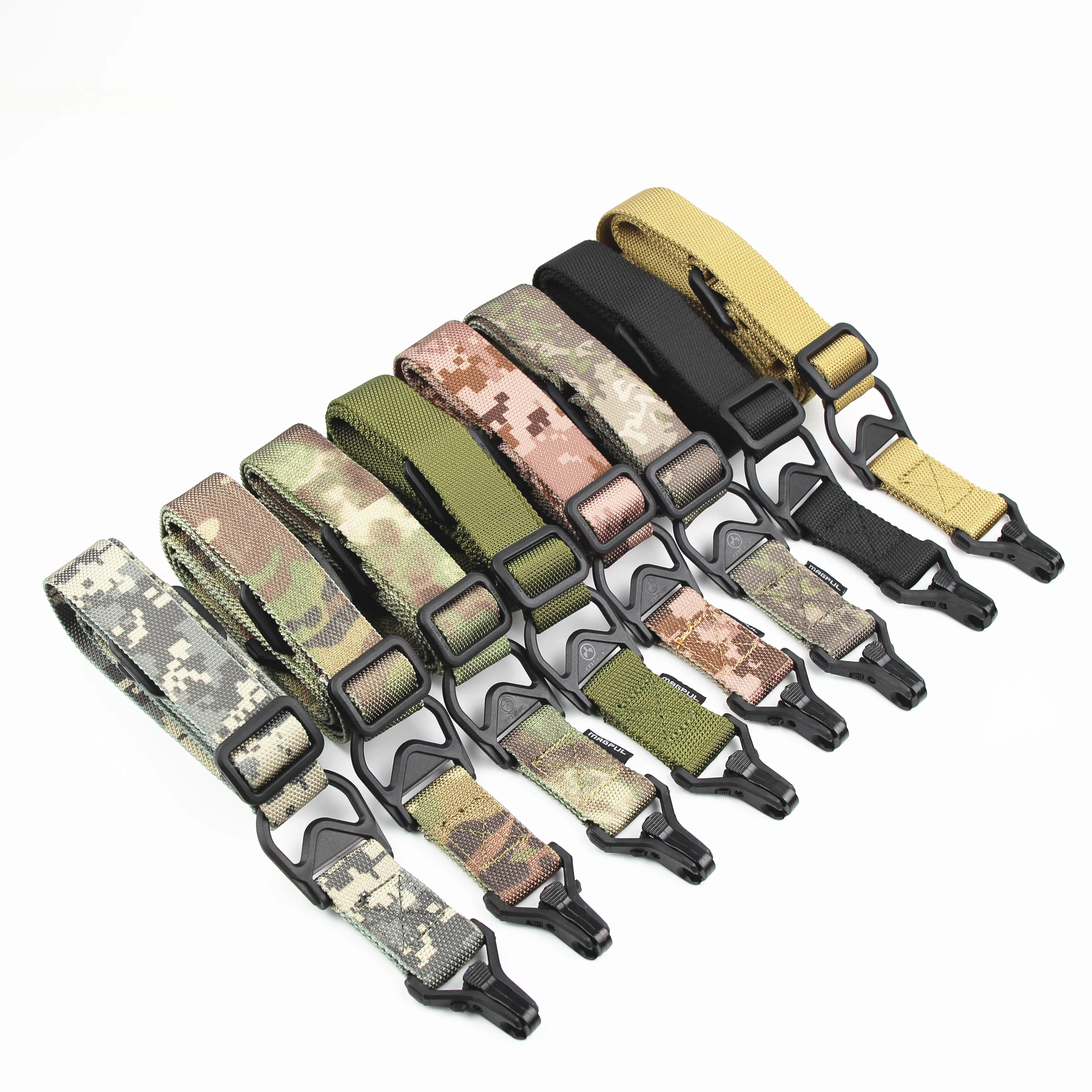 MS3 Gun Sling Tactical Rifles Carry 2 Points Sling Adjustable Length Multi Mission Nylon Shoulder Strap Airsoft Gun Belt Rope