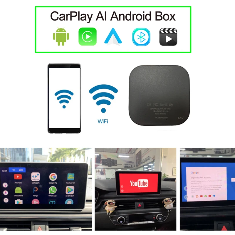 Apple Play OEM Car Screen Android AI BOX Multimedia Vehicle Intelligent System TV Decoder Free Apps Download Portable Adapter