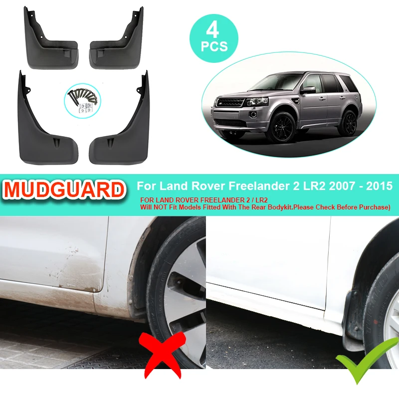 

Car Mudguard Fender MudFlaps Splash Guards For Land Rover Freelander 2 LR2 2007- 2014 2015 Auto Durable Anti-Scratch Anti-Mud