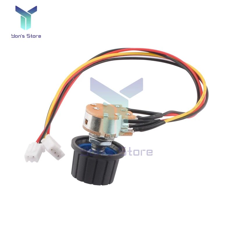 Switch B100K มอเตอร์ควบคุมความเร็วลูกบิด5P สายควบคุมสำหรับ40A Motor Speed Controller ระเบียบ10V-50V
