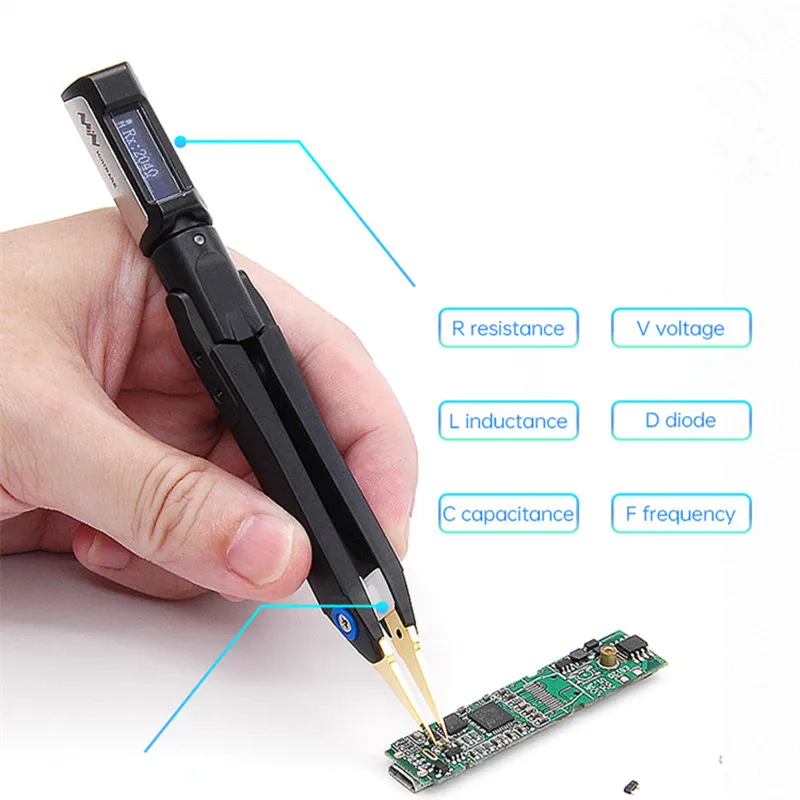 New Portable Digital Smart Tweezers DT71 LCR Meter Signal Generator Debugging Reparing Tool OLED Display