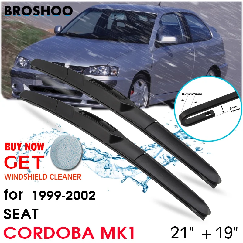 

Car Wiper Blade Front Window Windscreen Windshield Wipers Blades Auto Accessories For Seat CORDOBA MK1 21"+19" 1999-2002