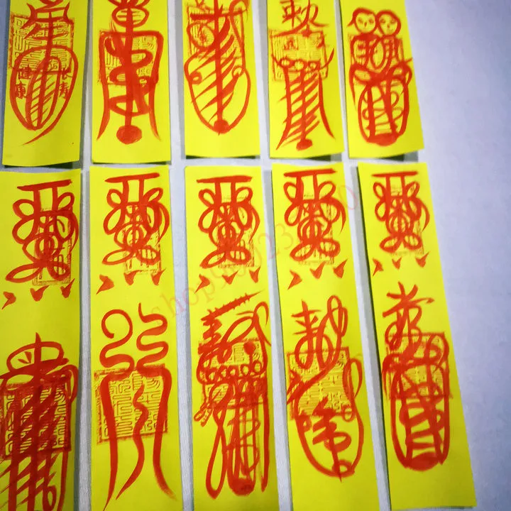 Taoist supplies, mantra text table tube, Taoist master treasure, Taoist blank mantra complete