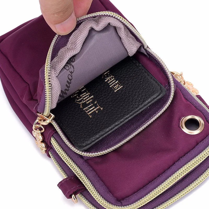 Casual Wasserdichte Nylon Umhängetaschen Frauen Messenger Schulter Tasche Weibliche Kleine Handy Handtaschen Geldbörsen Sport Tasche Tasche – Detail 32