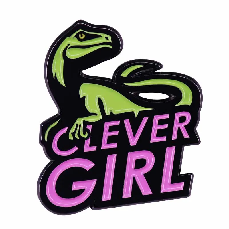 Clever Girl Dinosaur Pin Fallen Kingdom Paleontology