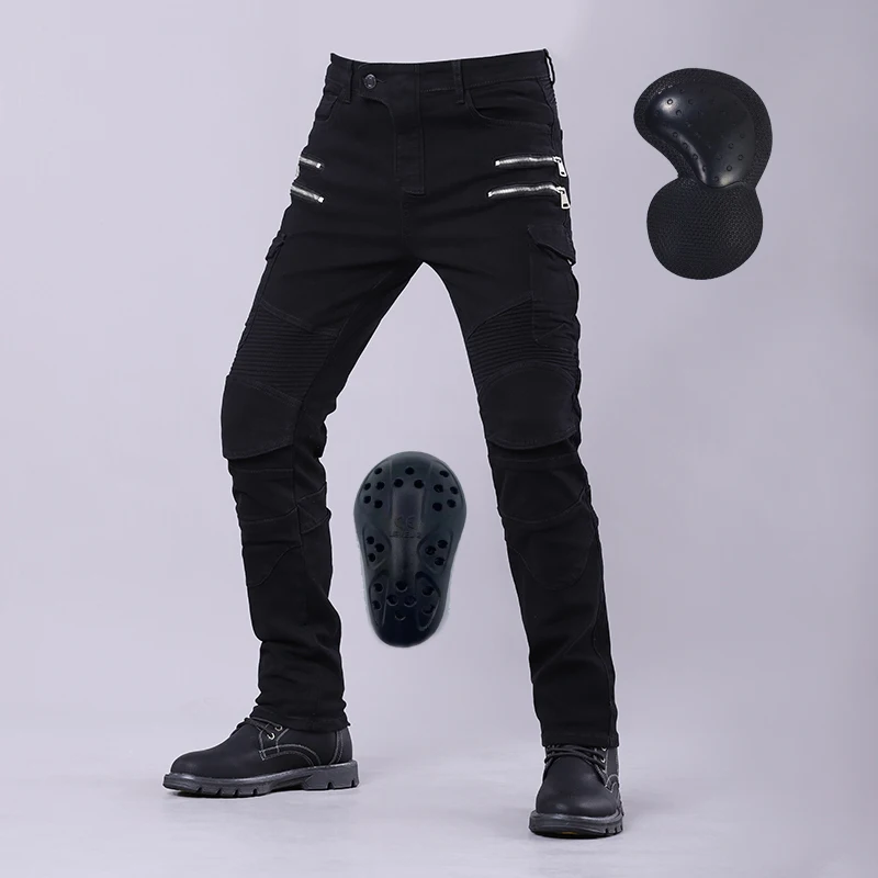 Motorcycle Motorcycle Riding Jeans Fall-resistant Four Seasons Straight Casual Stretch Racing Motorcycle Pants Men Cargo Pants