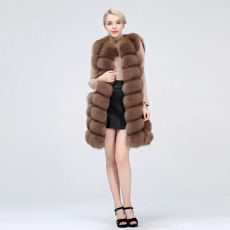 Natural Real Fox Fur Vest Natural Fur Coat For Jacket Female Coats Vest Waistcoat Long Fur Coats Real Fur Coat Fox Vest Jacket