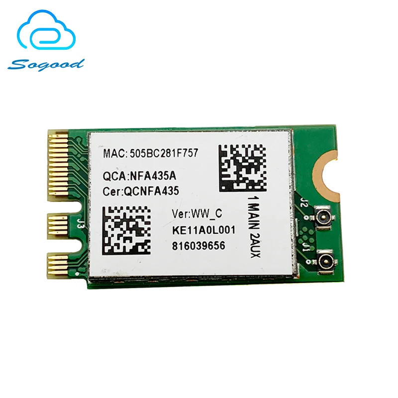 Qualcomm Atheros QCNFA435 NFA435 QCA9377 802.11AC dual band 2.4G/5G Bluetooth 4.1 NGFF wireless card for Acer ASUS Dell Toshiba