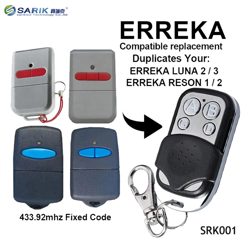 

10 pcs copy ERREKA TOP432NA remote control top 432na 433.92Mhz remote control top-432na remotes