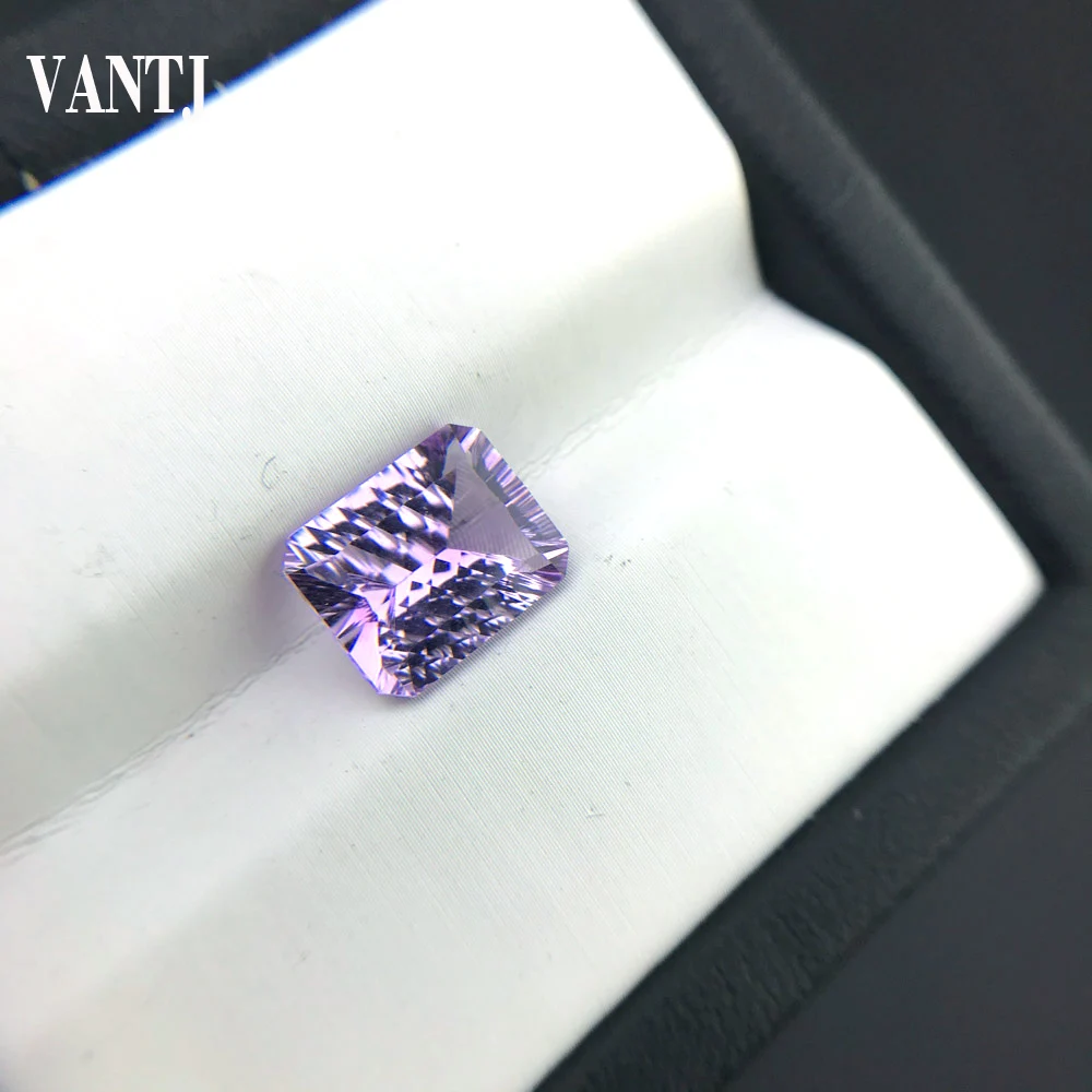 

VANTJ Real Natural Amethyst Loose Gemstones for Women Silver Gold Diy Jewelry