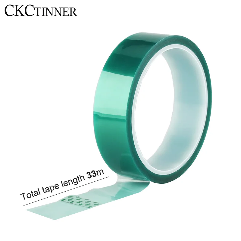 5/6/8/10/12/15/20-80MM x 33M verde resistente alle alte Temperature nastro Kapton poliimmide per attività elettriche/griglie/verniciatura a polvere