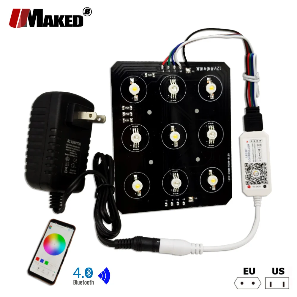 LED Aquarium Light Kits EU US Plug RGB+Full Specturm 20-100W Smart APP Bluetooth Aquatic Plant Grow Lamp Repace DIYFor Fish Tank