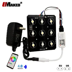 Analyste d'éclairage LED pour aquarium, prise UE et US, RVB, spectre complet, 20-100W, Smart Andrea Bluetooth, lampe de culture de plantes, réparation de poissons précieux, bricolage