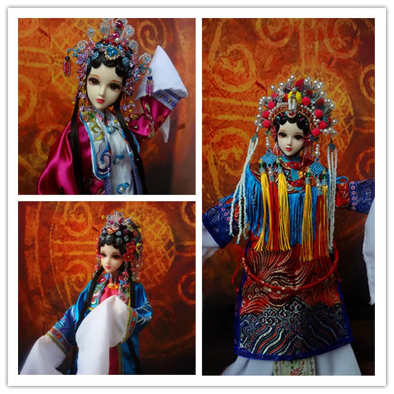 

Humanoid Doll Toy Handmade Costume Chinese Opera Characters Series Decoration Limited Exquisite Embroidery Gift for Baby Girl