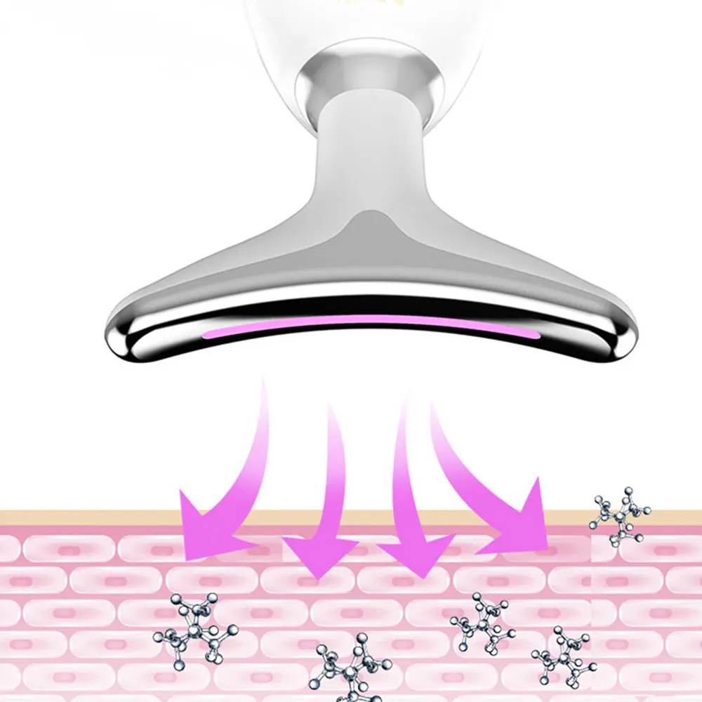 Hals Rimpel Remover Led Photon Therapie Gezicht Massager Gezicht Lifting Tool Verwarming Huid Draai Verminder Dubbele Kin Anti-Rimpel