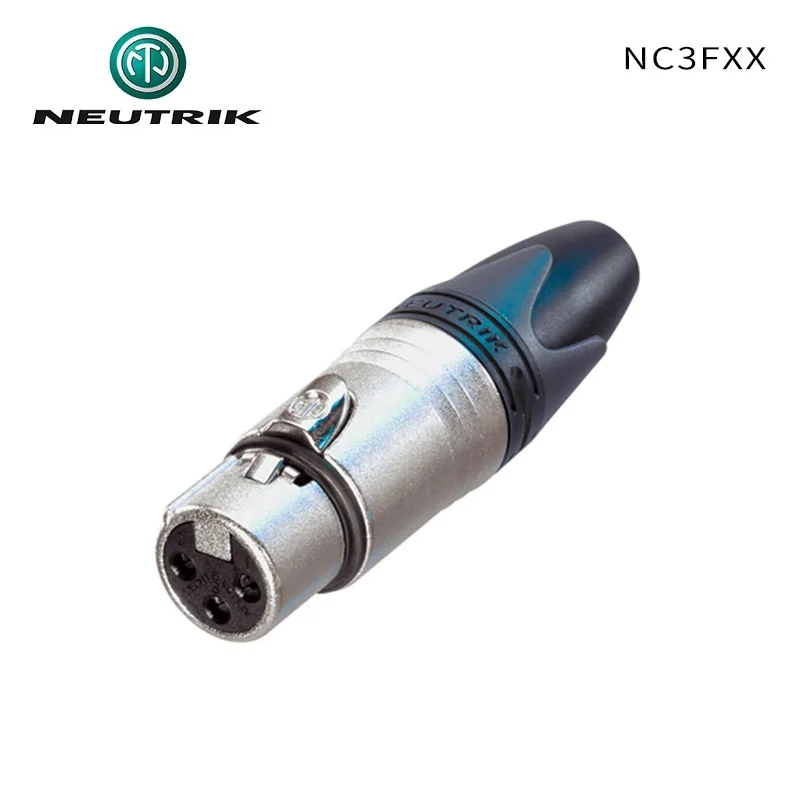 NEUTRIK NC3FXX 3 pole female Cannon XLR cable connector Nickel housing silver contacts Microphone plug