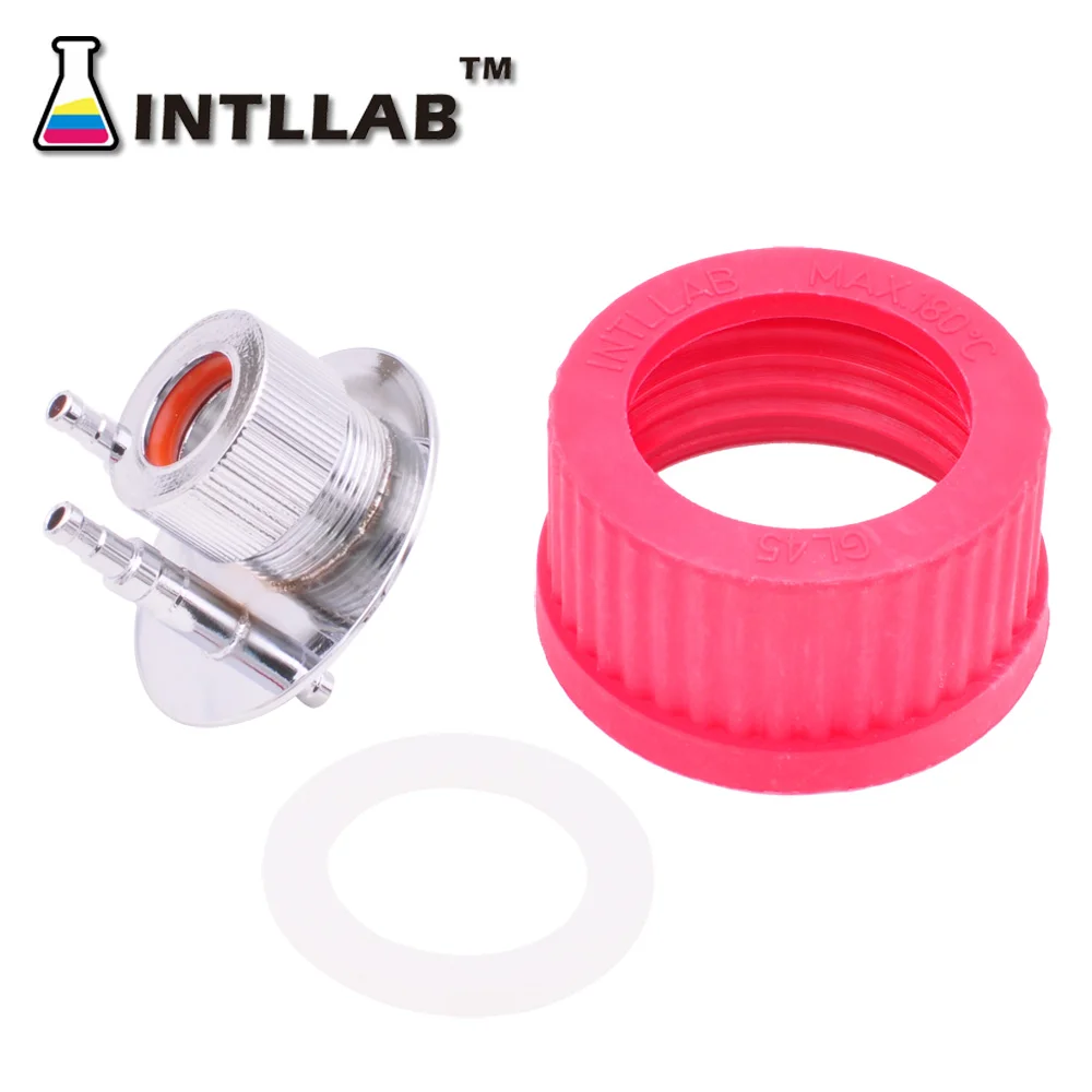 [INTLLAB] GL45 stainless steel connector used in laboratory feeding bottles of IC GC HPLC chromatographic instruments