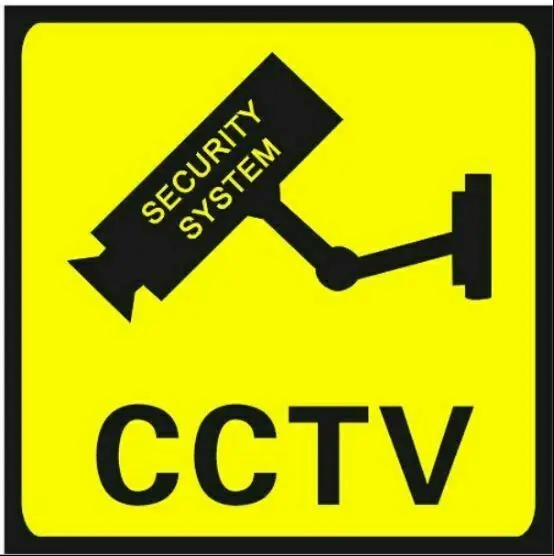 3Pcs/Set Square CCTV Video Surveillance Security Monitor Camera Warning Stickers Sign Alert Wall Sticker