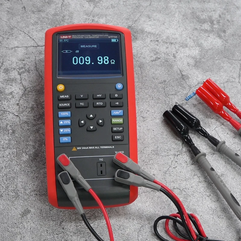 UNI-T UT714 Multifunction Temperature Process Calibrator; handheld high-precision thermocouple calibration source meter