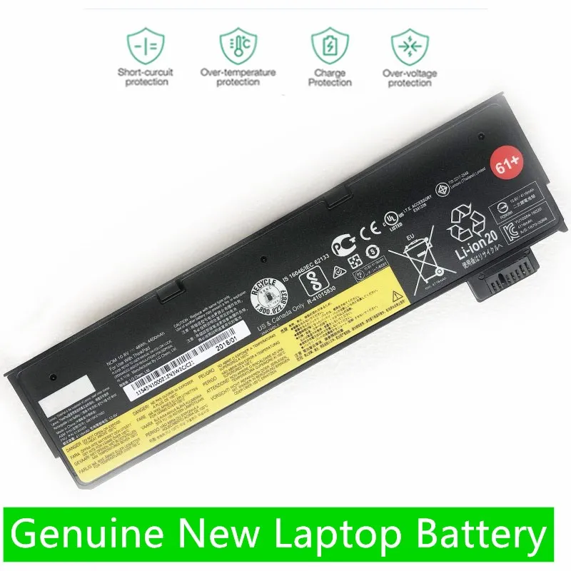 

ONEVAN New 61+ 10.8V 48Wh Laptop Battery For Lenovo ThinkPad T470 T480 T570 T580 P51S P52S 01AV427 01AV423 SB10K97580