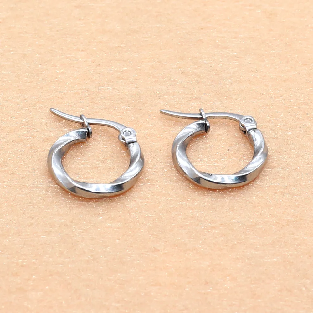 316l Stainless Steel all Size Hoop Earrings No Easy Fade Allergy Free Ears Jewelry Accessories Brief Style