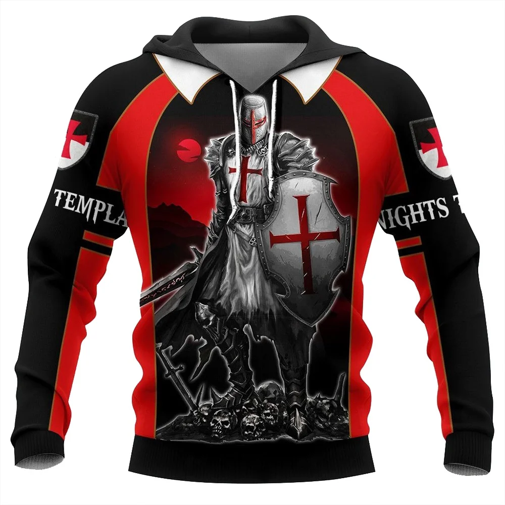 

CLOOCL Knights Templar God Wills It Hoodie 3D All Over Printed Sweatshirt Men/Women Hooded Pullover Fashion Streetwear