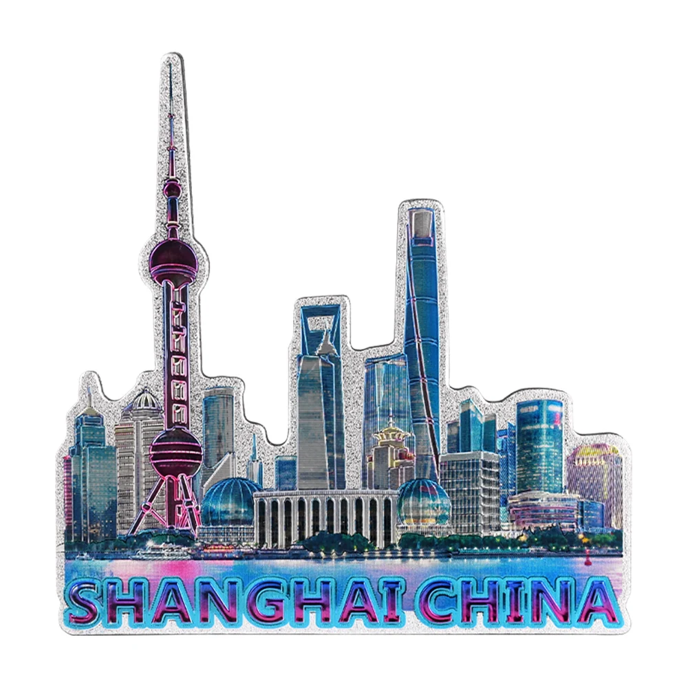 Shanghai Fridge Magnet Souvenir City Decor Shanghai Architecture Refrigerator Magnets Kitchen Magnet Sticker Home Decoration